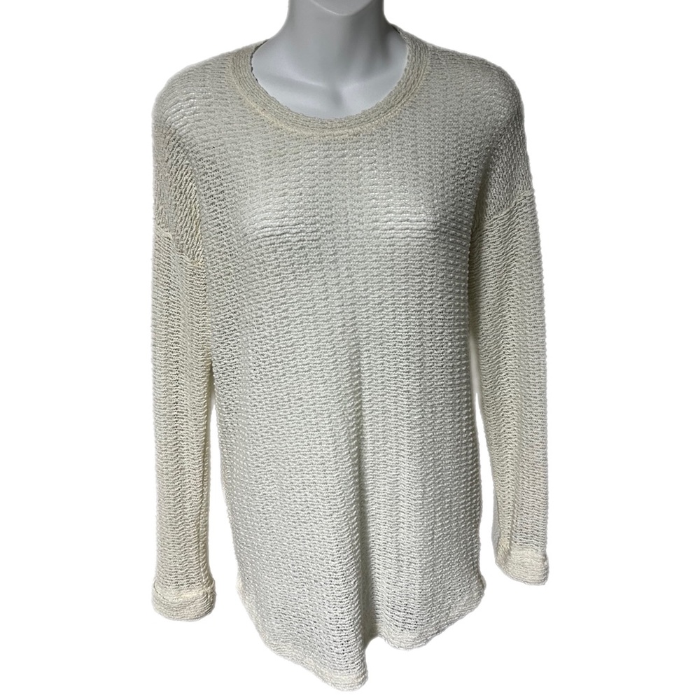 Sparkle & Fade Urban Outfitters White Cream Loose Knit Sweater Tunic Size Small